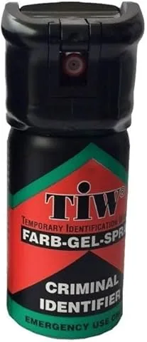 Spray de défense 40 ml TIW farb-gel version capuchon ou clip ceinture nouvelle version