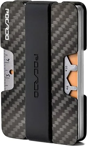 Portefeuille homme | Portefeuille RFID | Porte-cartes minimaliste en fibre de carbone | Slim Wallet