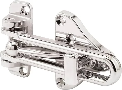 Defender Security U 11318 protecteur de porte à barre pivotante avec verrou auxiliaire haute sécurité, finition chromée, lot de 1
