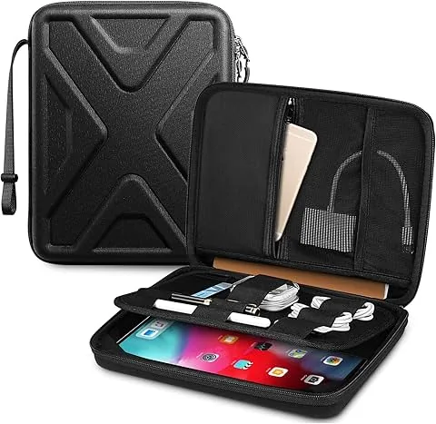 SITHON housse de tablette pour 11" iPad Air M4 M3 M2 2026-2024, 11" iPad Pro M5 M4 2025-2018, 11" iPad A16 2025, 10.9" iPad & Air 5/4, Lenovo M11, étui rigide pour portable avec poche organiseur d'accessoires,