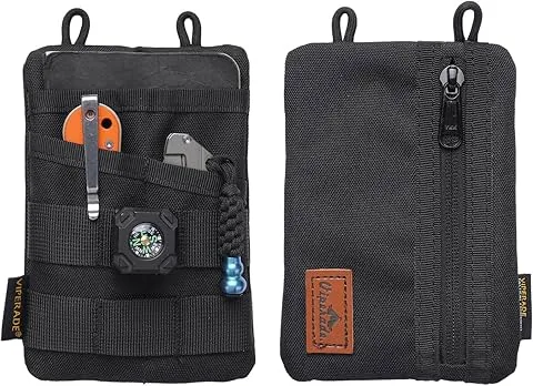 VIPERADE VE3 EDC pochette organiseur à outils, petit organiseur de poche EDC pour homme, organiseur multi-outils pour petite lampe torche, stylo, carnet