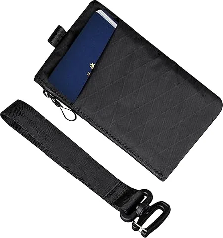 Zip Clutch, pochette à main homme avec blocage RFID, portefeuille long homme avec dragonne et fermeture éclair, étui passeport de voyage, pochette pour téléphone portable, résistant à l'eau
