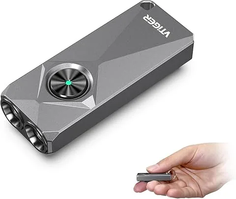 VTIGER K1 lampes porte-clés, petite lumière plate portable de 800 lumens, mini lampe de poche rechargeable avec clip, porte-clés LED compact avec aimant pour usage quotidien, camping, urgence