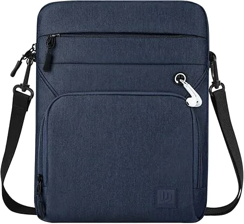 Dadanism housse protectrice de tablette 13 pouces avec bandoulière pour iPad Pro 13" M5/M4, iPad Air 13" M4/M3, iPad Pro 12,9", MacBook Neo 13", MacBook Air 13" M5/M4, Galaxy Tab S10+ 12,4", Gris Bleu