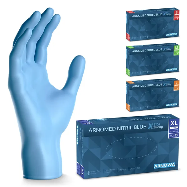 ARNOMED Gants nitrile extra fort 50% plus épais taille XL pack 100