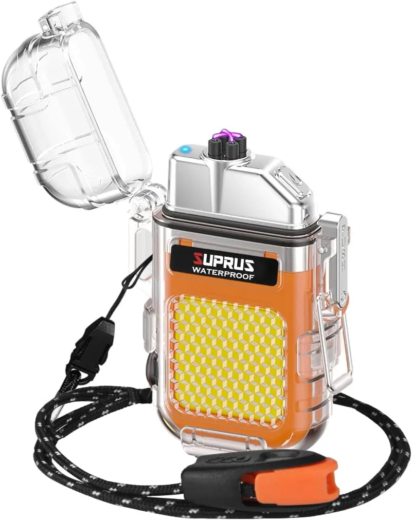 SUPRUS Encendedor Plasma Impermeable con Silbato